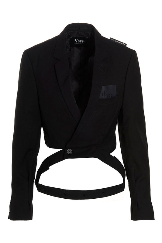 1/Off — Cropped' single-breasted blazer jacket with button