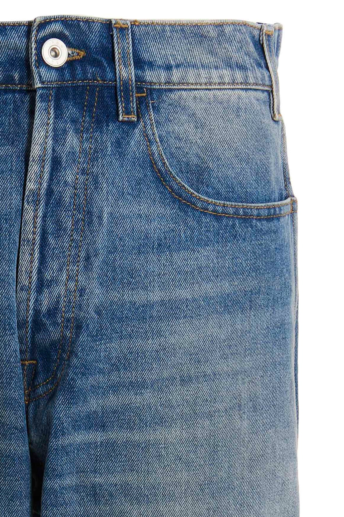 1989 Studio — 'Graphic' denim jeans with contrast print on the l